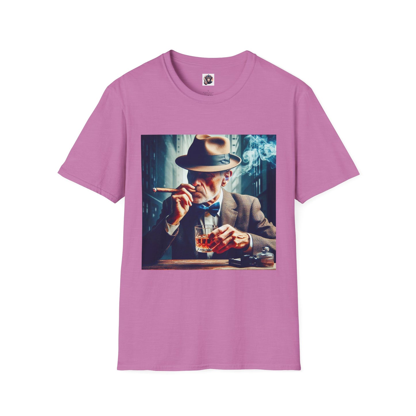 Homo Sapiens smoking T-Shirt Printify S Heather Radiant Orchid