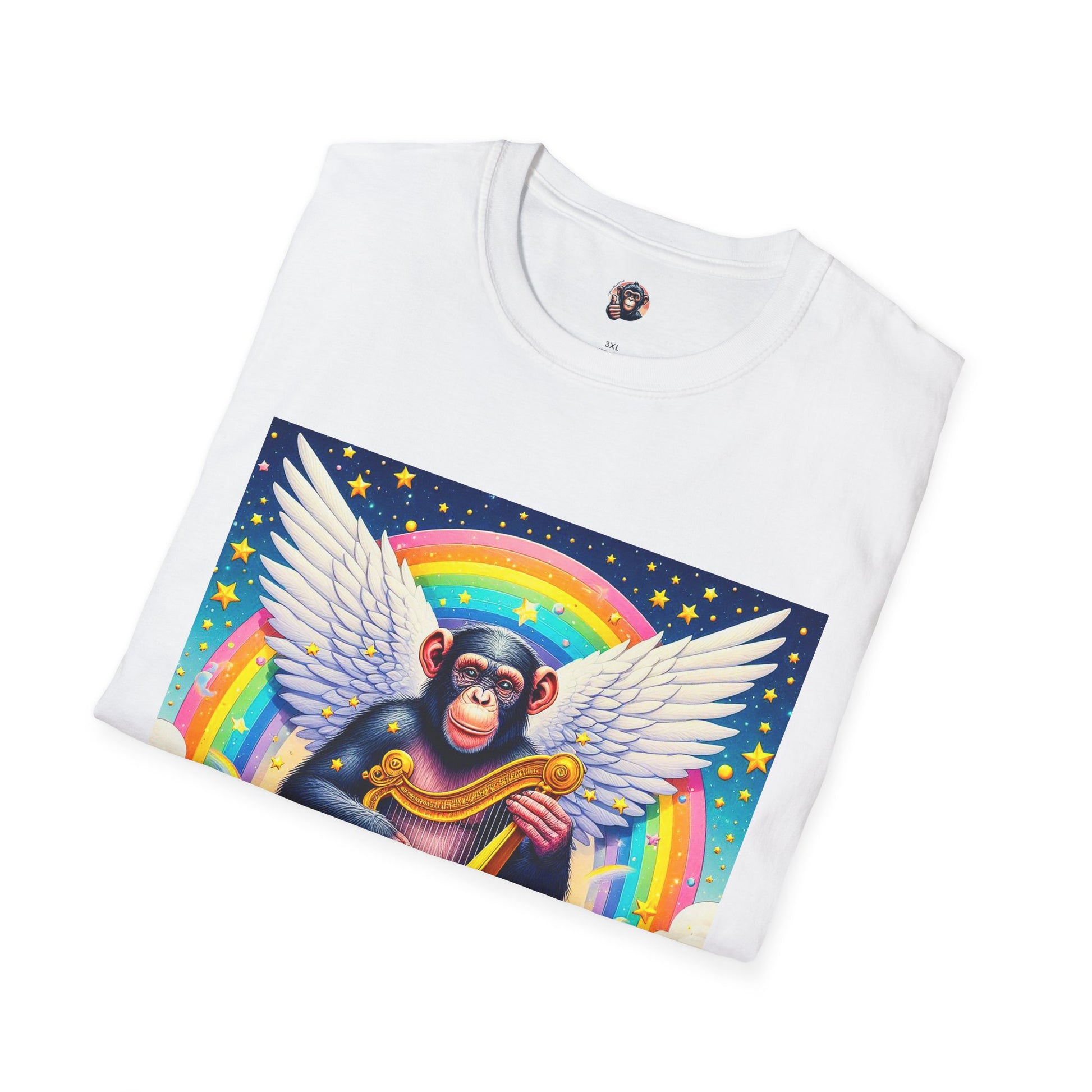 Bonobo harp player T-Shirt Printify