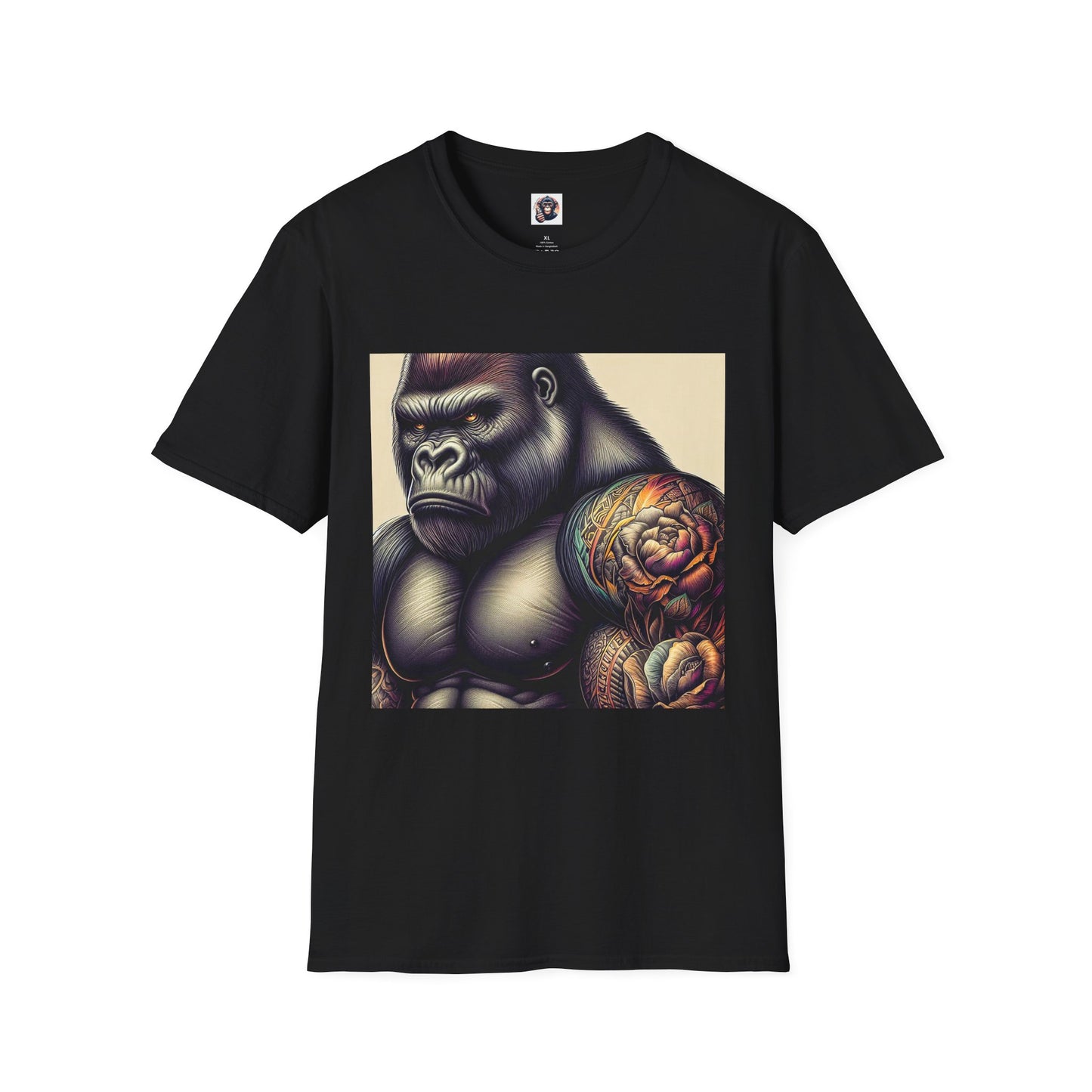 Gorilla angry T-Shirt Printify XS Black