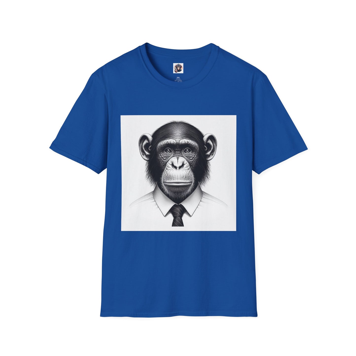 Bonobo business Man T-Shirt Printify XS Royal