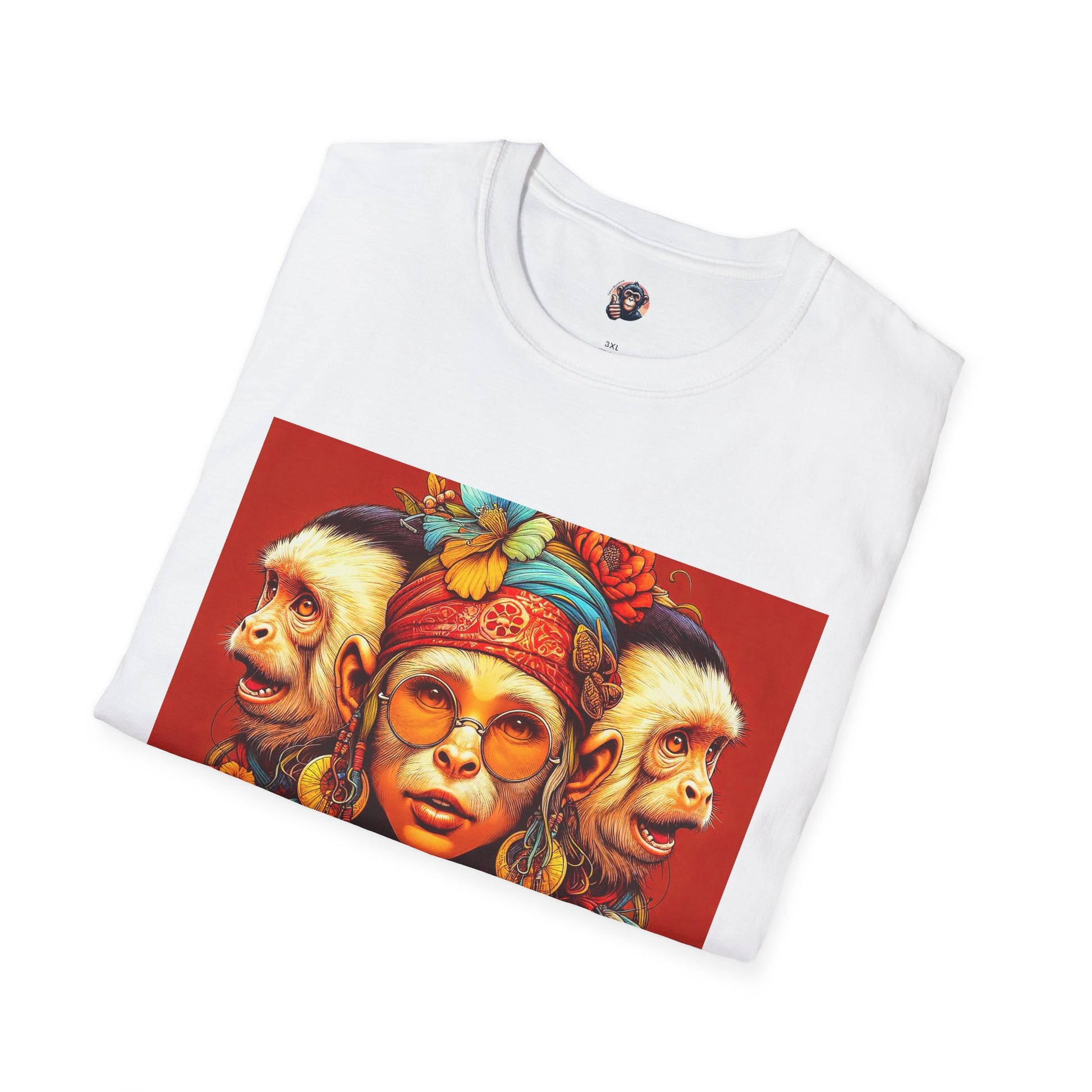 Capuchin Monkey 70s soul sister shirt T-Shirt Printify
