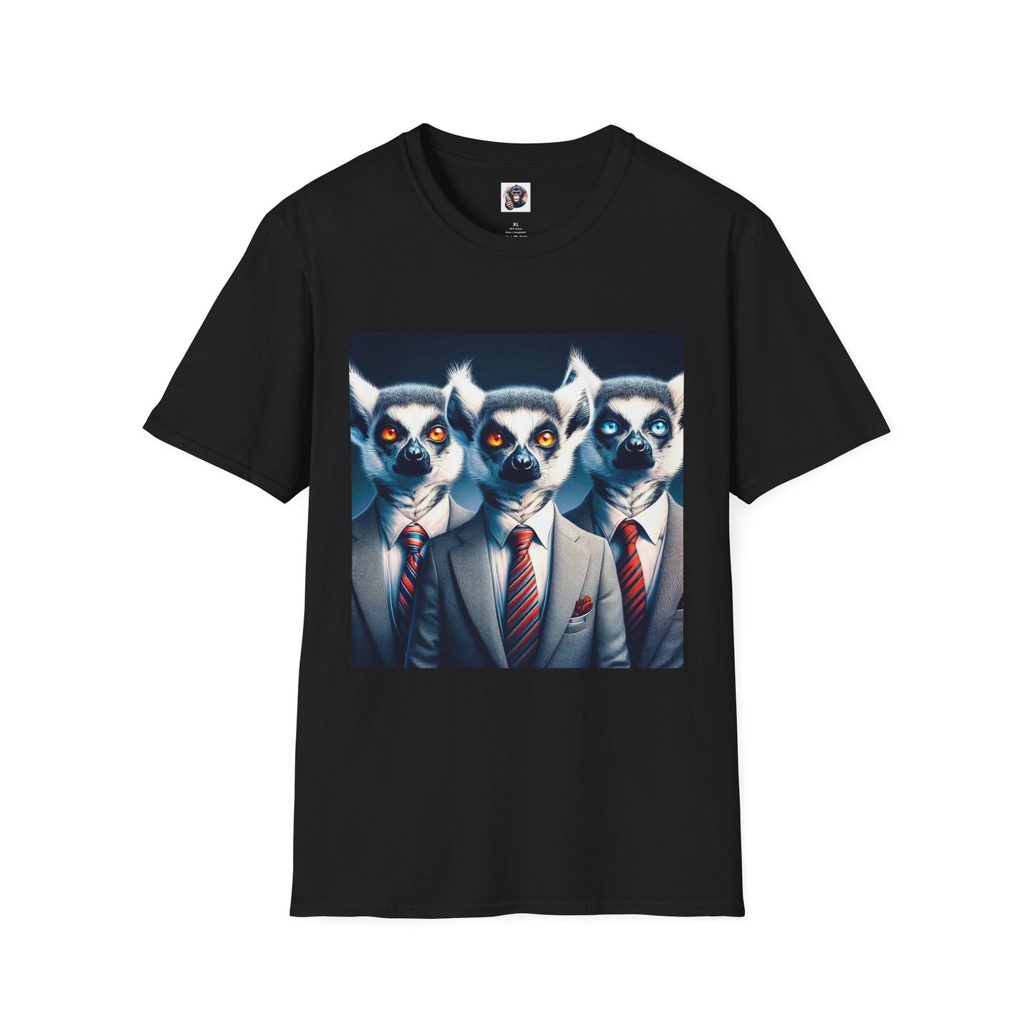 Lemurs business man T-Shirt Printify XS Black