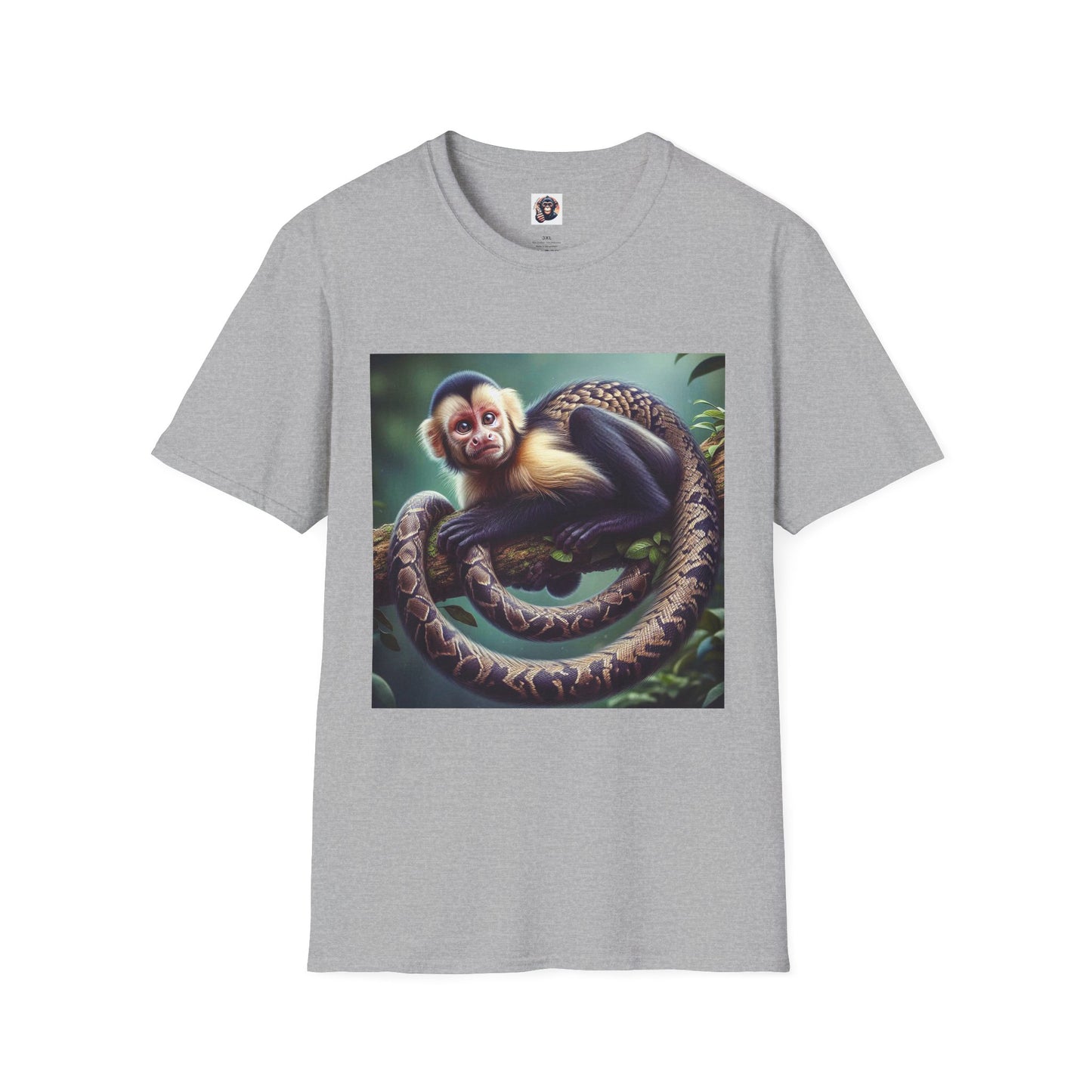 Capuchin Monkey tree climber shirt T-Shirt Printify XS Sport Grey