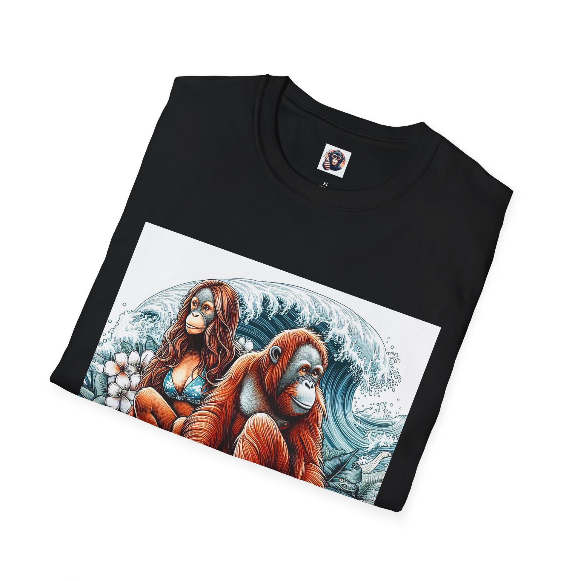 Orangutans surfing T-Shirt Printify