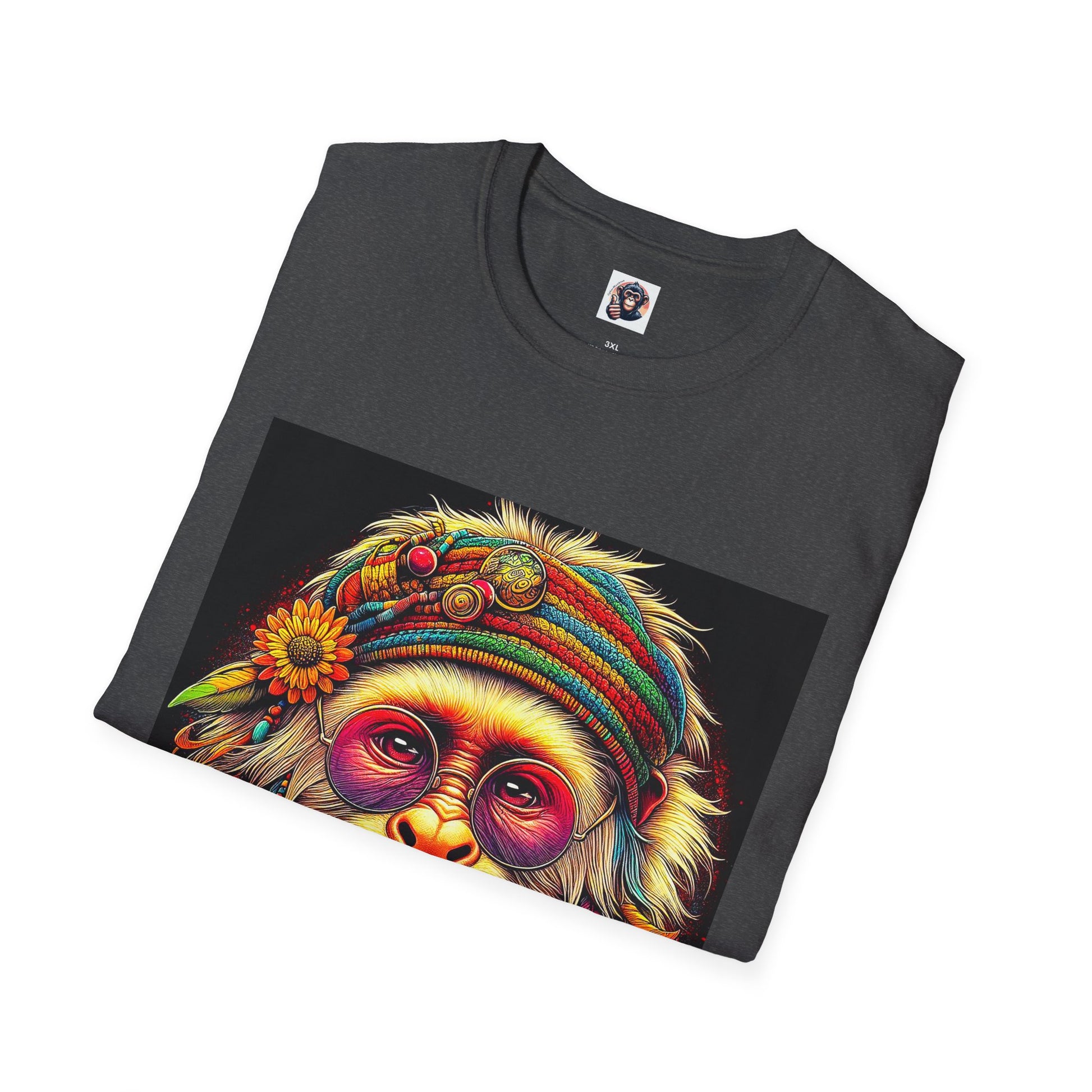 Capuchin Monkey 70s hippie T-Shirt Printify