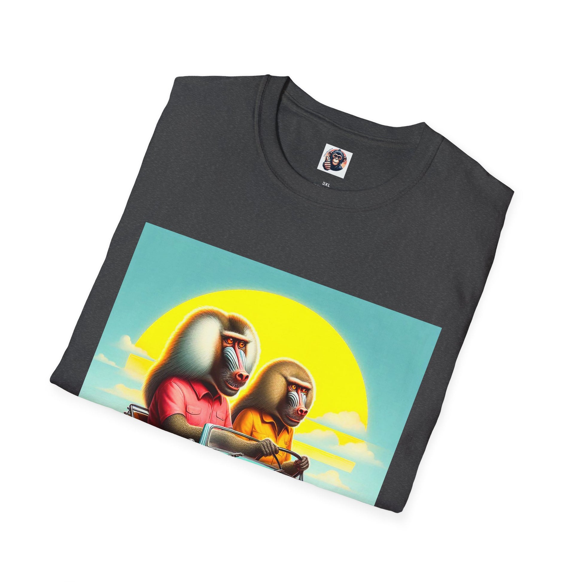 Wacky Baboon couple driving T-Shirt Printify