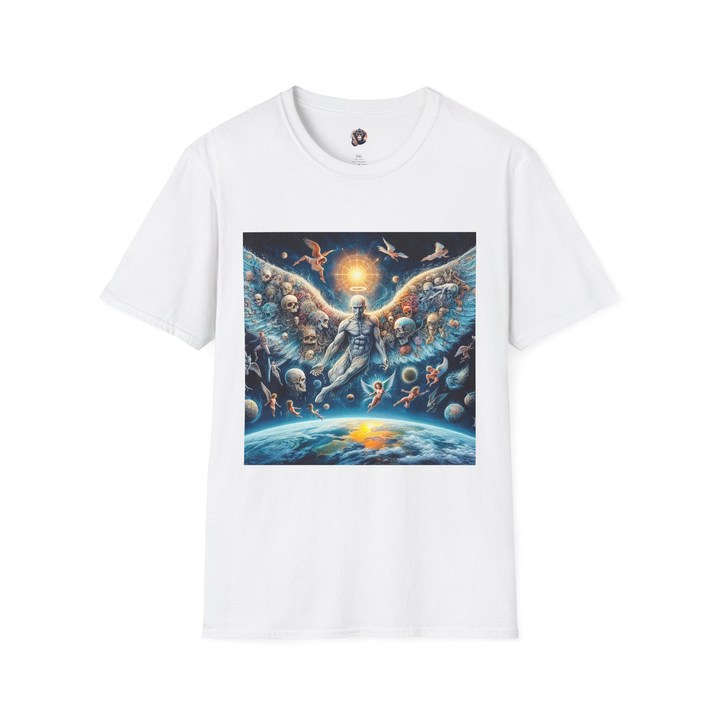 Homo Sapiens pretty Angel T-Shirt Printify S White