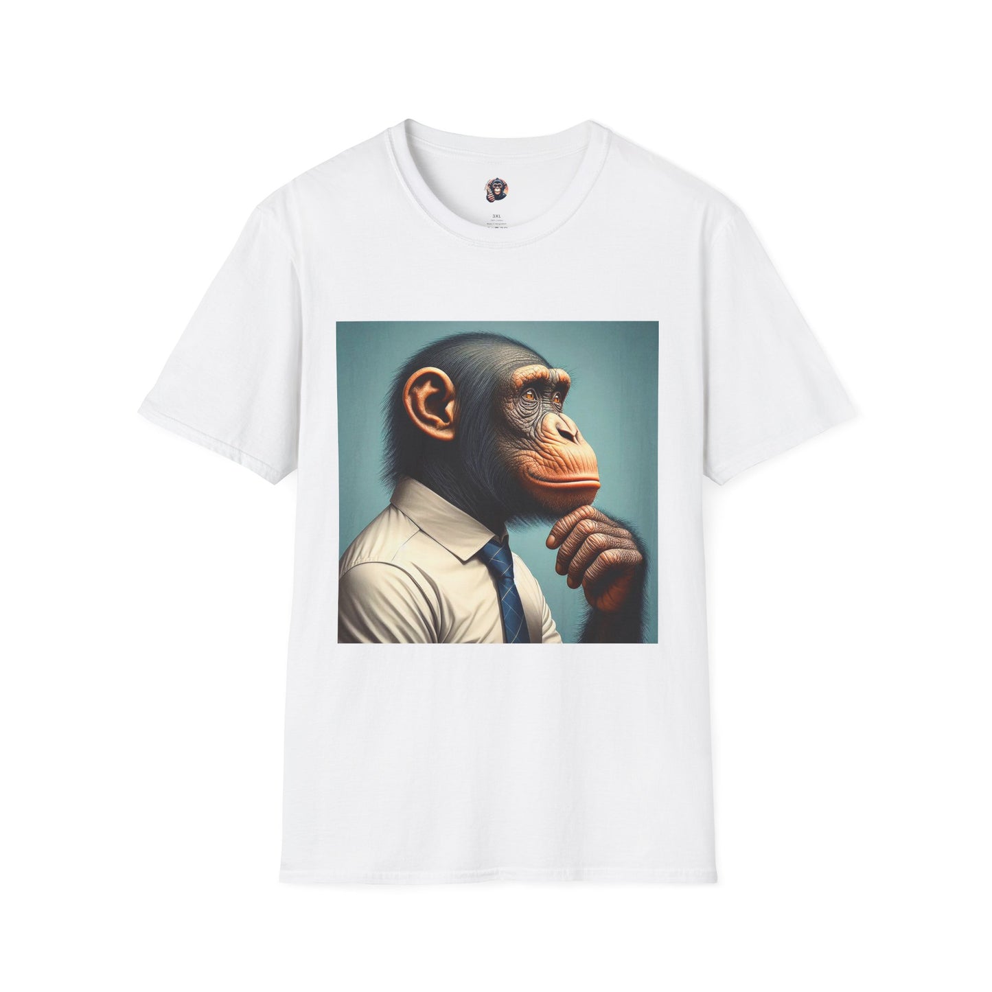 Bonobo business man T-Shirt Printify S White