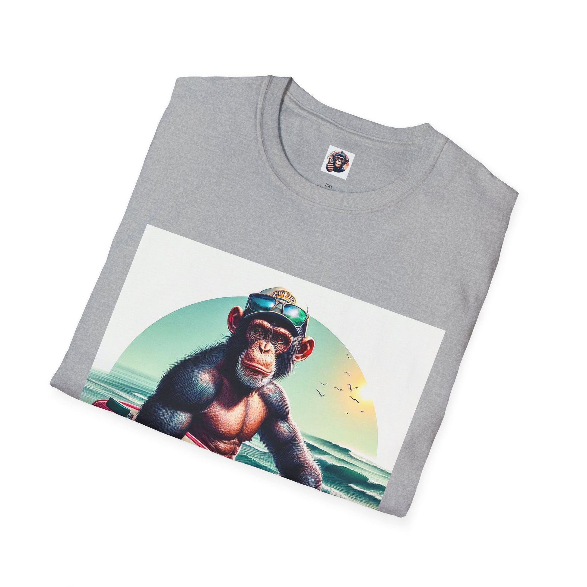 Chimp surfer T-Shirt Printify