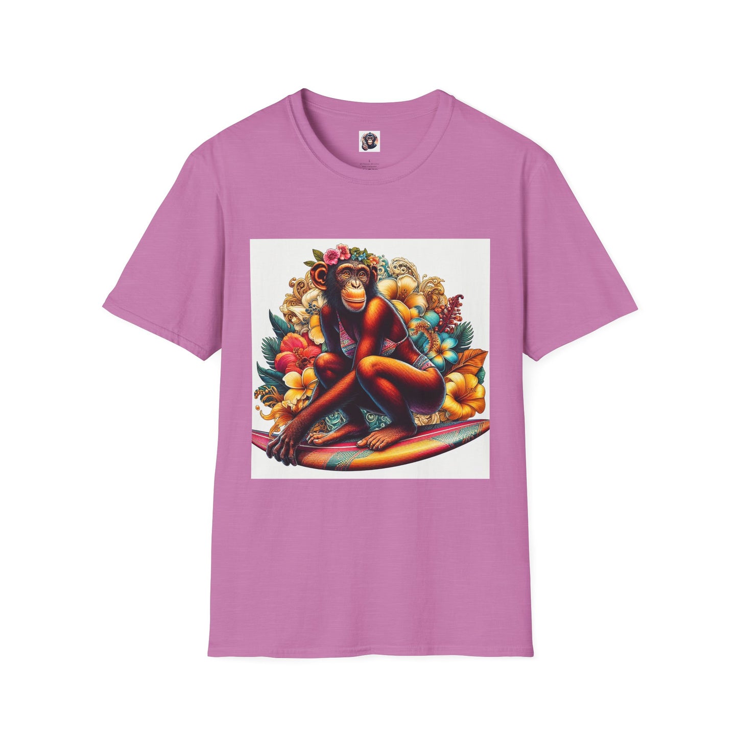 Bonobo surfer queen T-Shirt Printify S Heather Radiant Orchid