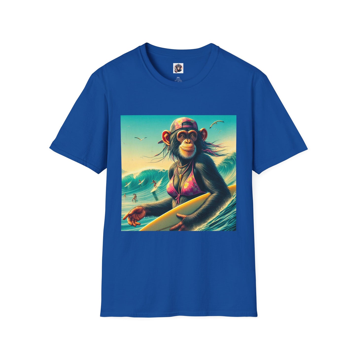 Chimp ocean babe T-Shirt Printify XS Royal