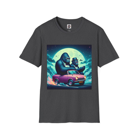 Wacky Gorilla purple car T-Shirt Printify XS Dark Heather