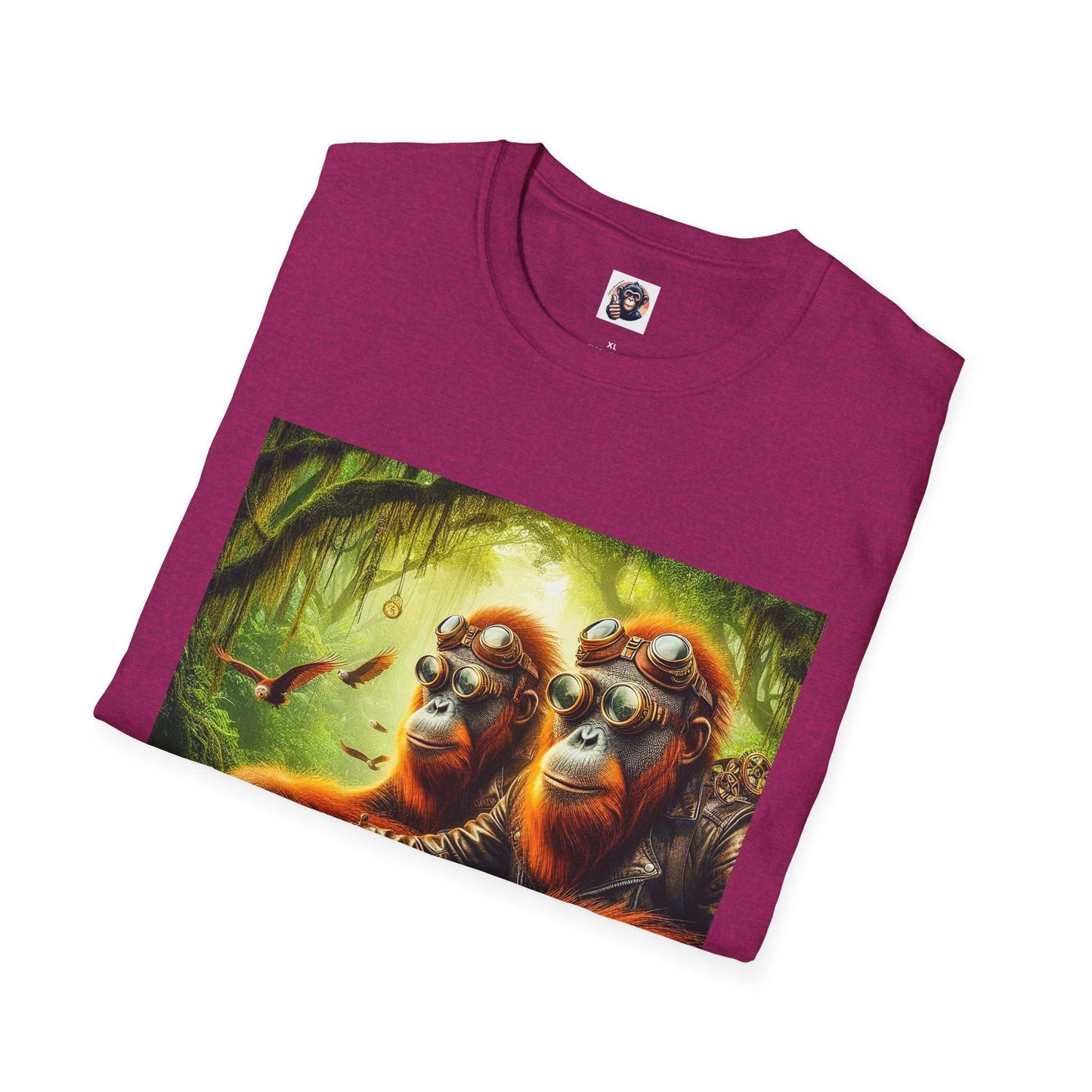Orangutan Jungle Friends Graphic T Shirt Cotton Crew Neck DTG Printed Tee for Men Women by Printify