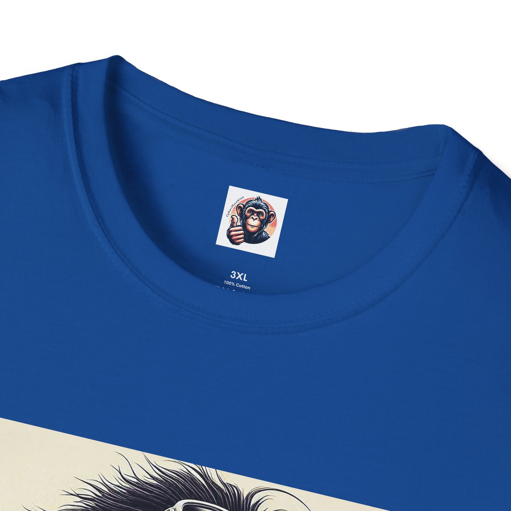 Baboon black and white surfer T-Shirt Printify