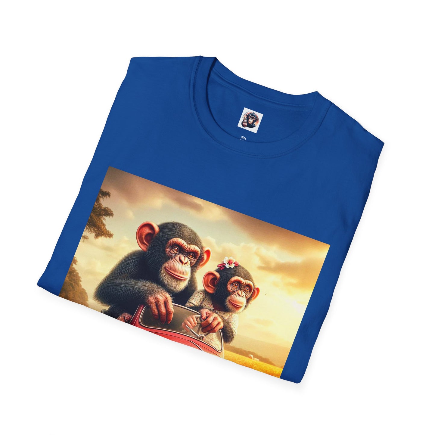Wacky Chimp tiny car T-Shirt Printify