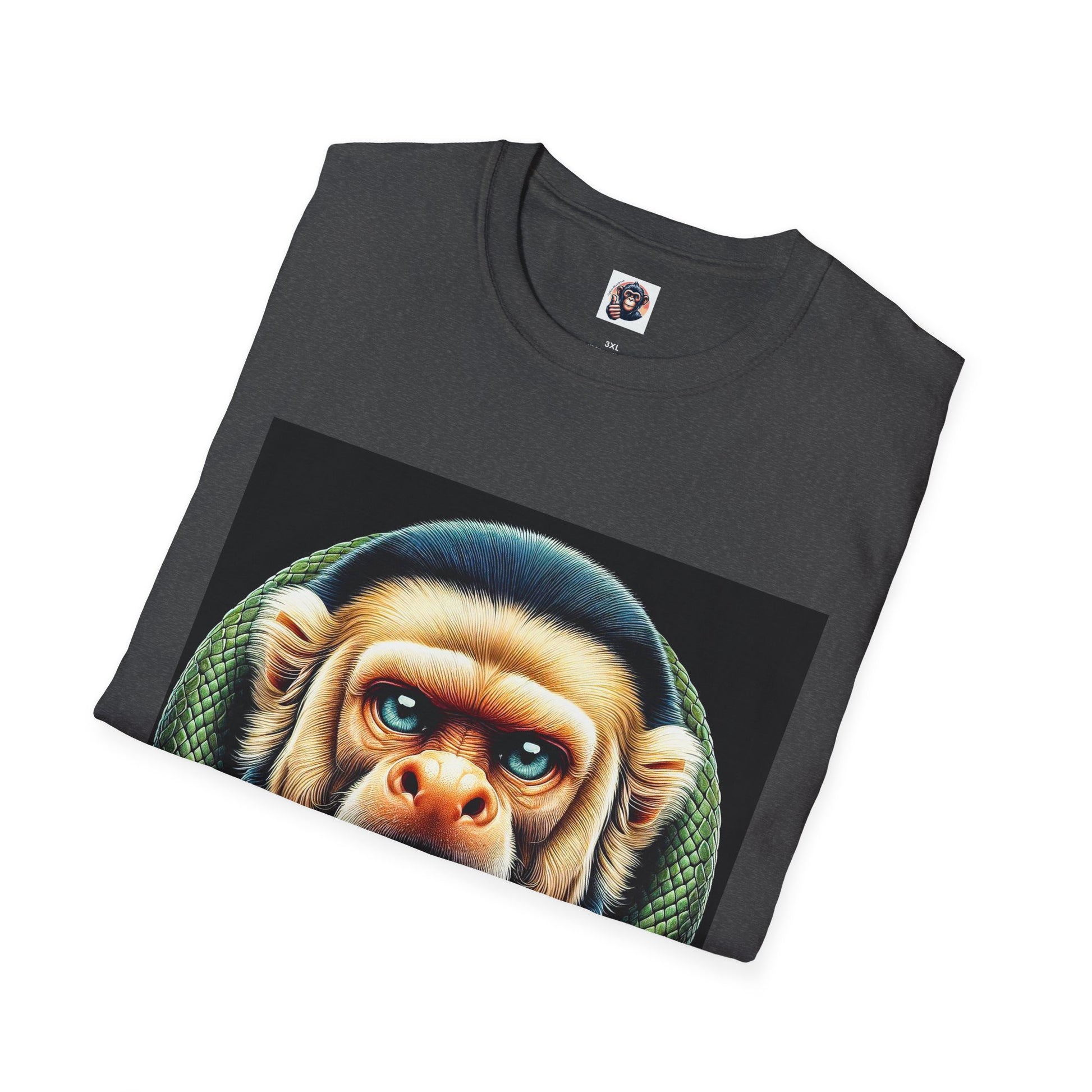 Capuchin Monkey snake man shirt T-Shirt Printify
