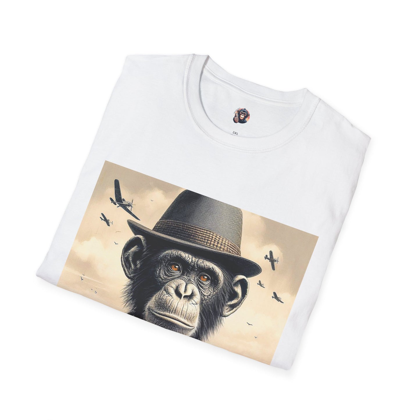 Bonobo hat and bow tie T-Shirt Printify