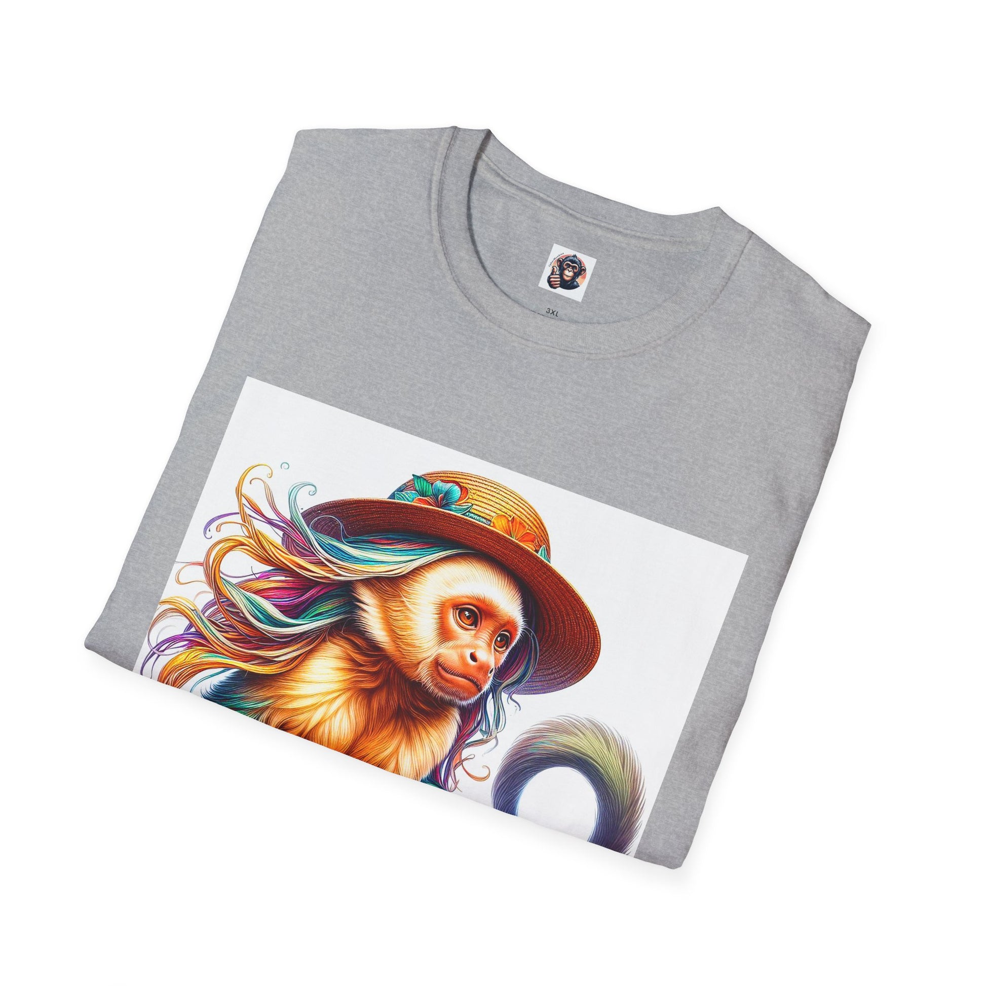 Capuchin Monkey beach surfer T-Shirt Printify