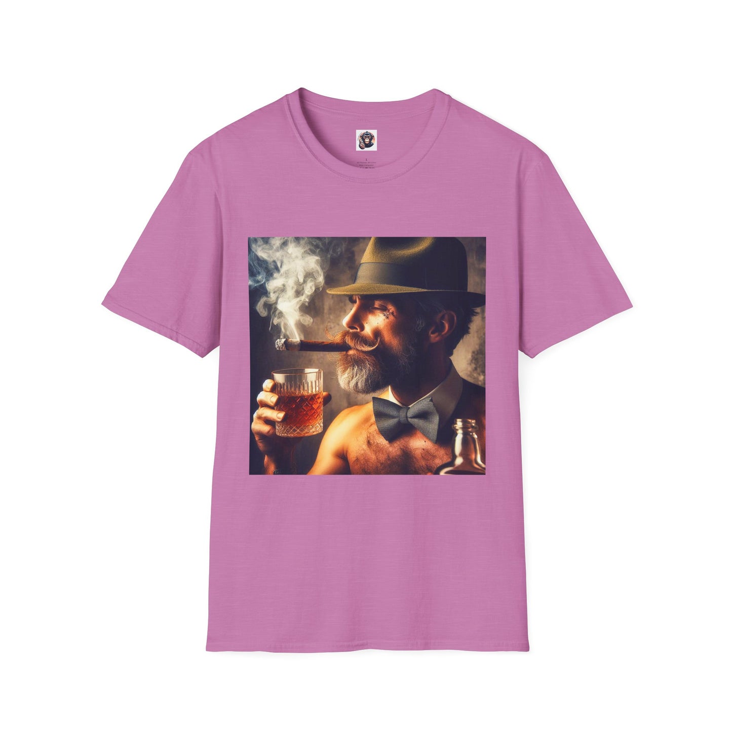 Homo Sapiens bar smoking T-Shirt Printify S Heather Radiant Orchid