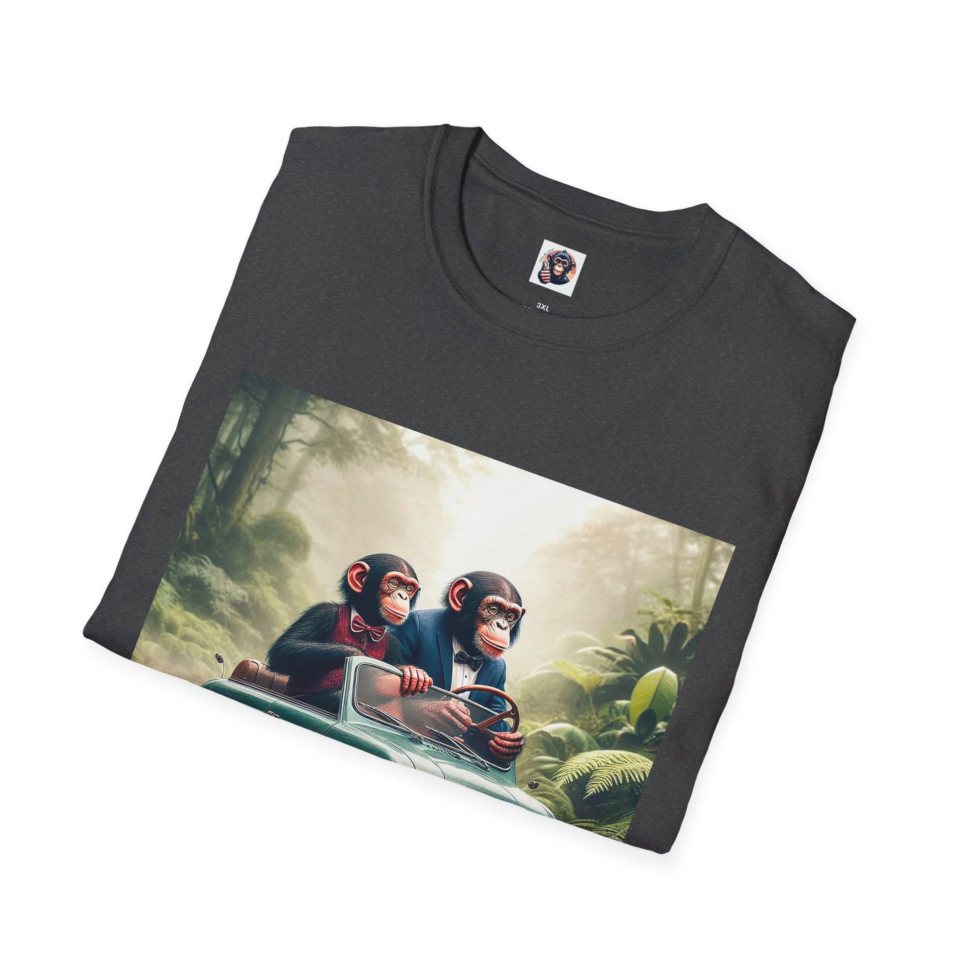 Wacky Bonobo car driving T-Shirt Printify