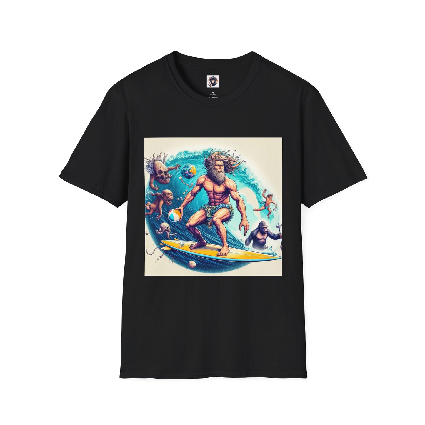 Homo Sapiens surfer T-Shirt Printify XS Black