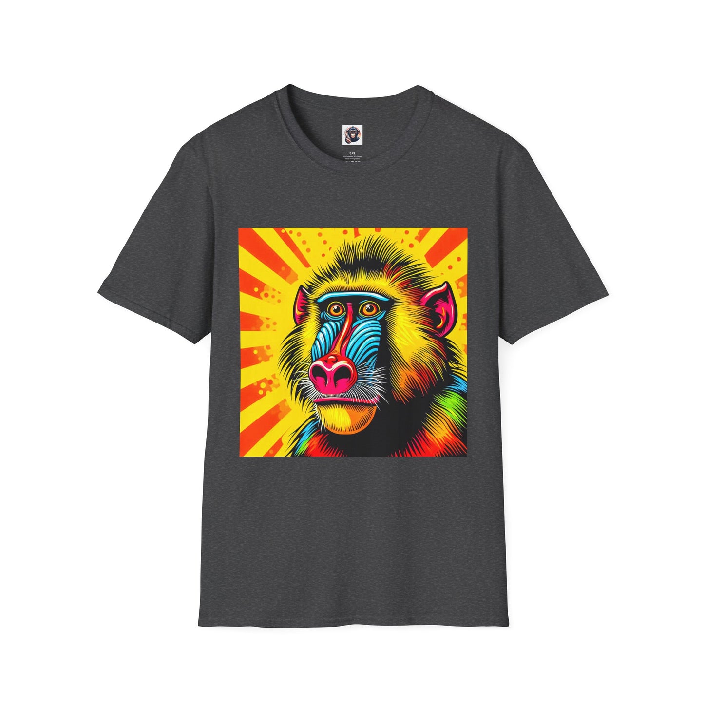 Baboon colors T-Shirt Printify XS Dark Heather