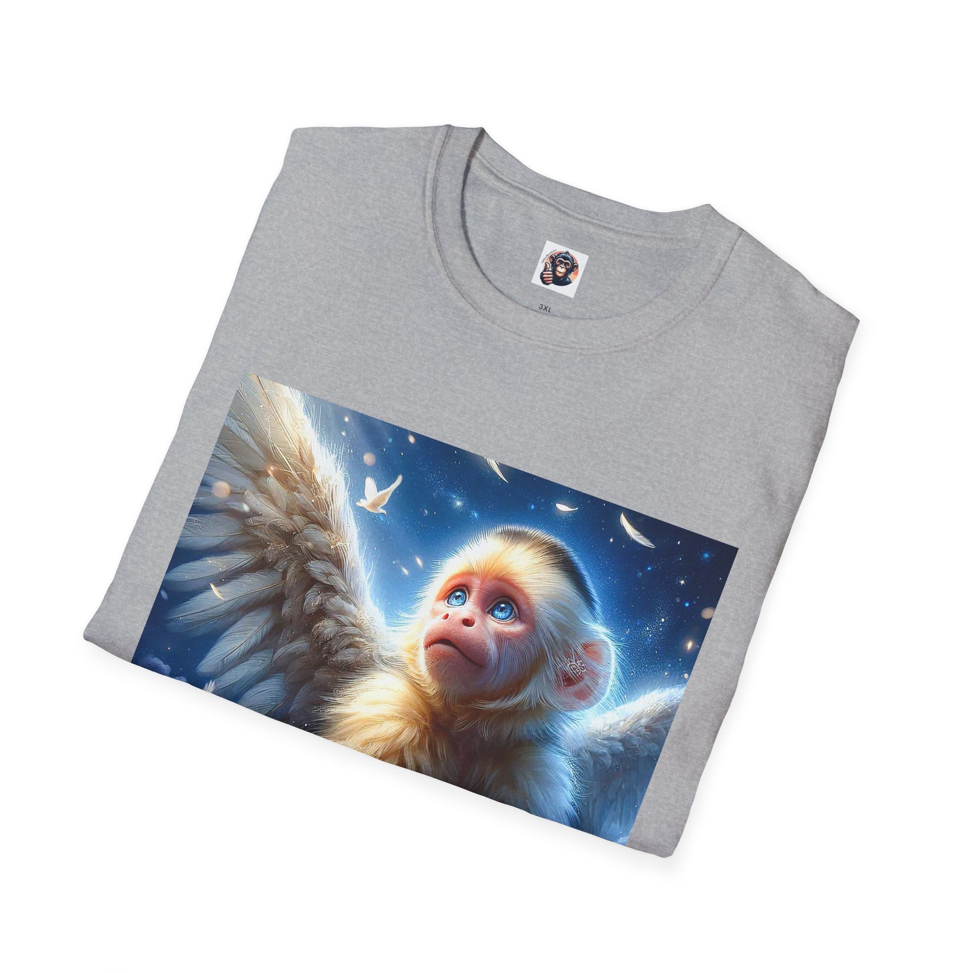 Capuchin Monkey Angel wings T-Shirt Printify