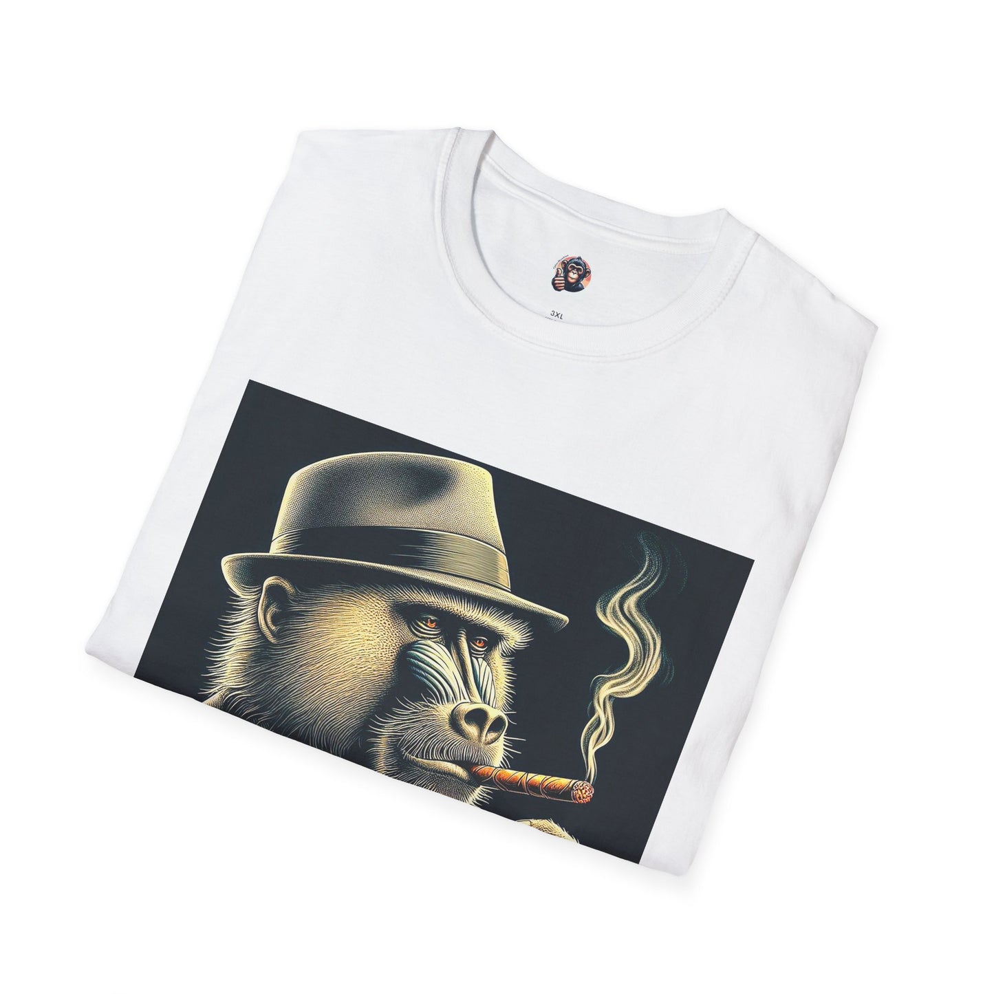 Baboon cigar smoking T-Shirt Printify