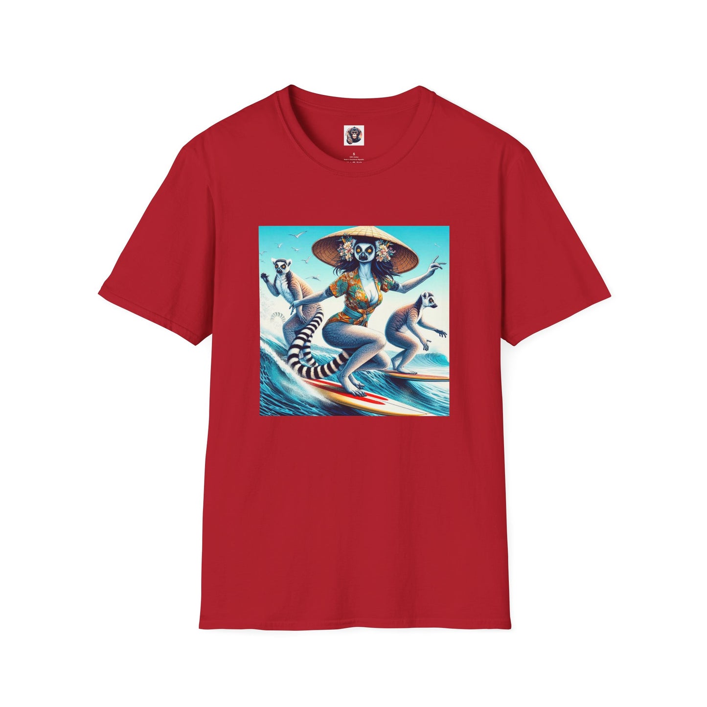 Lemurs T-Shirt Printify S Cherry Red