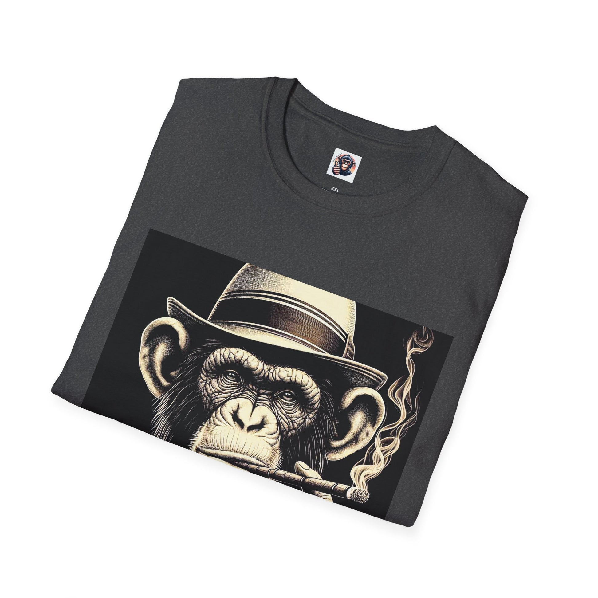Chimp drink and smoke T-Shirt Printify