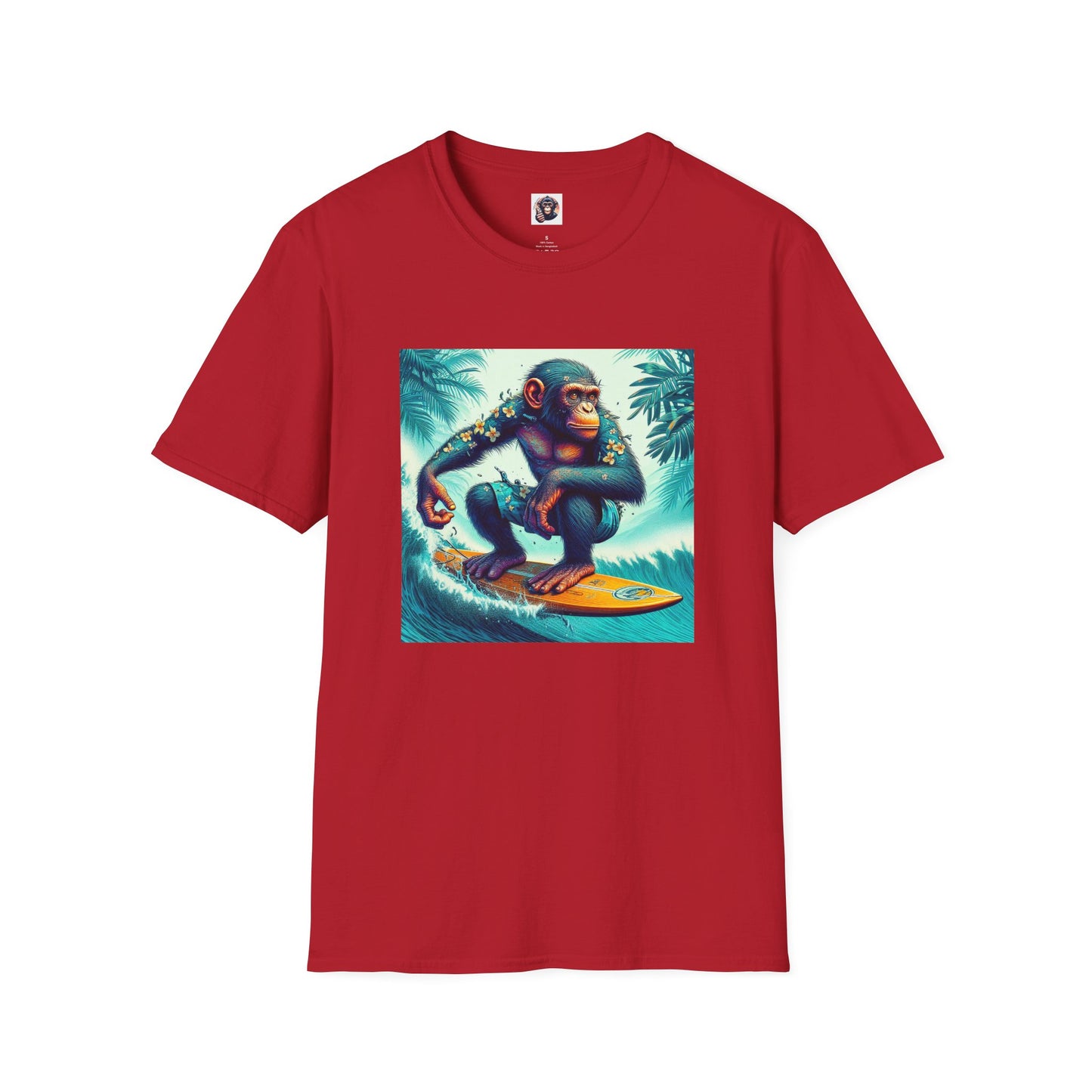 Bonobo crashing waves T-Shirt Printify S Cherry Red