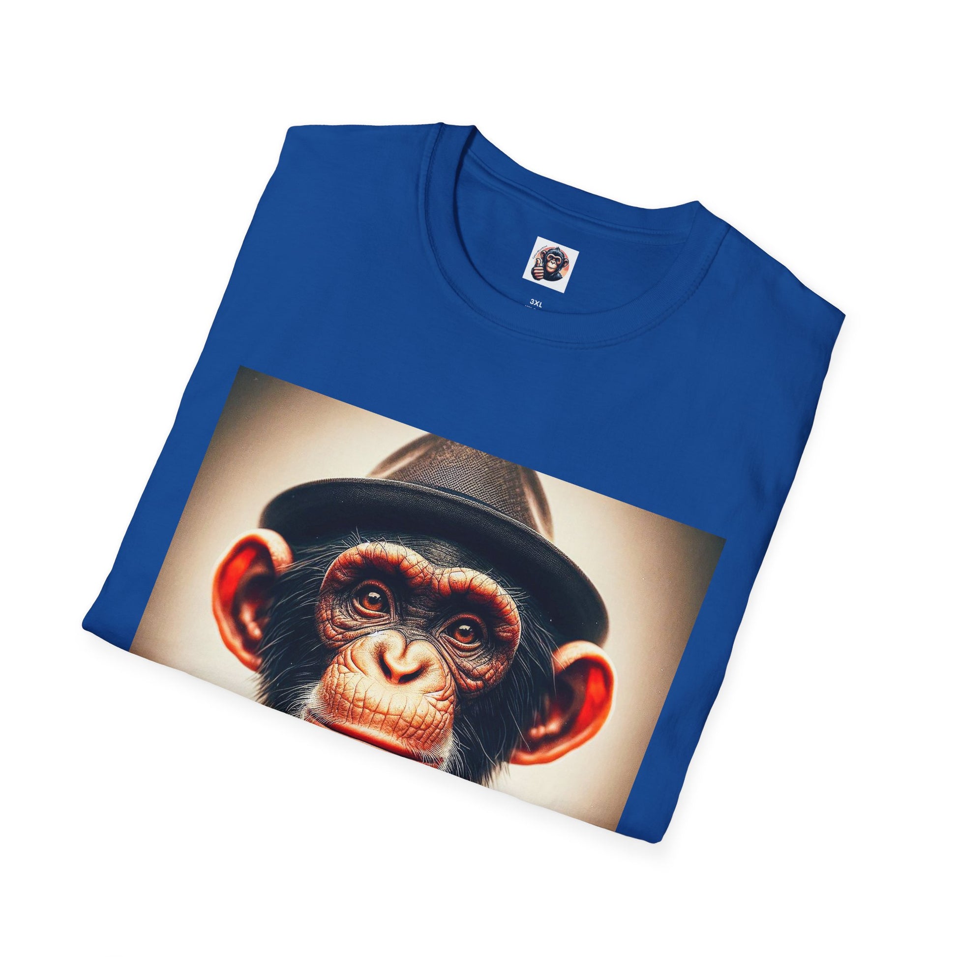 Chimp hat and tie T-Shirt Printify