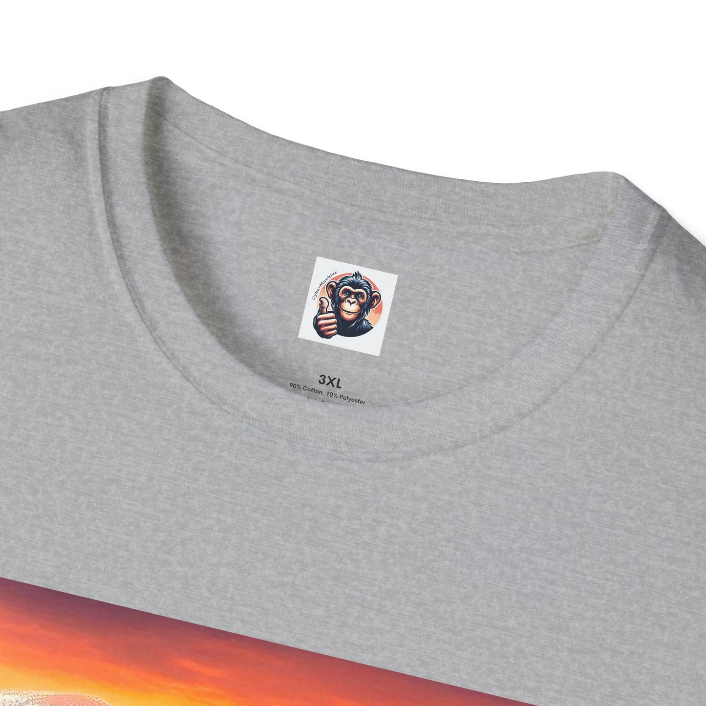 Wacky Bonobo driving sunset T-Shirt Printify