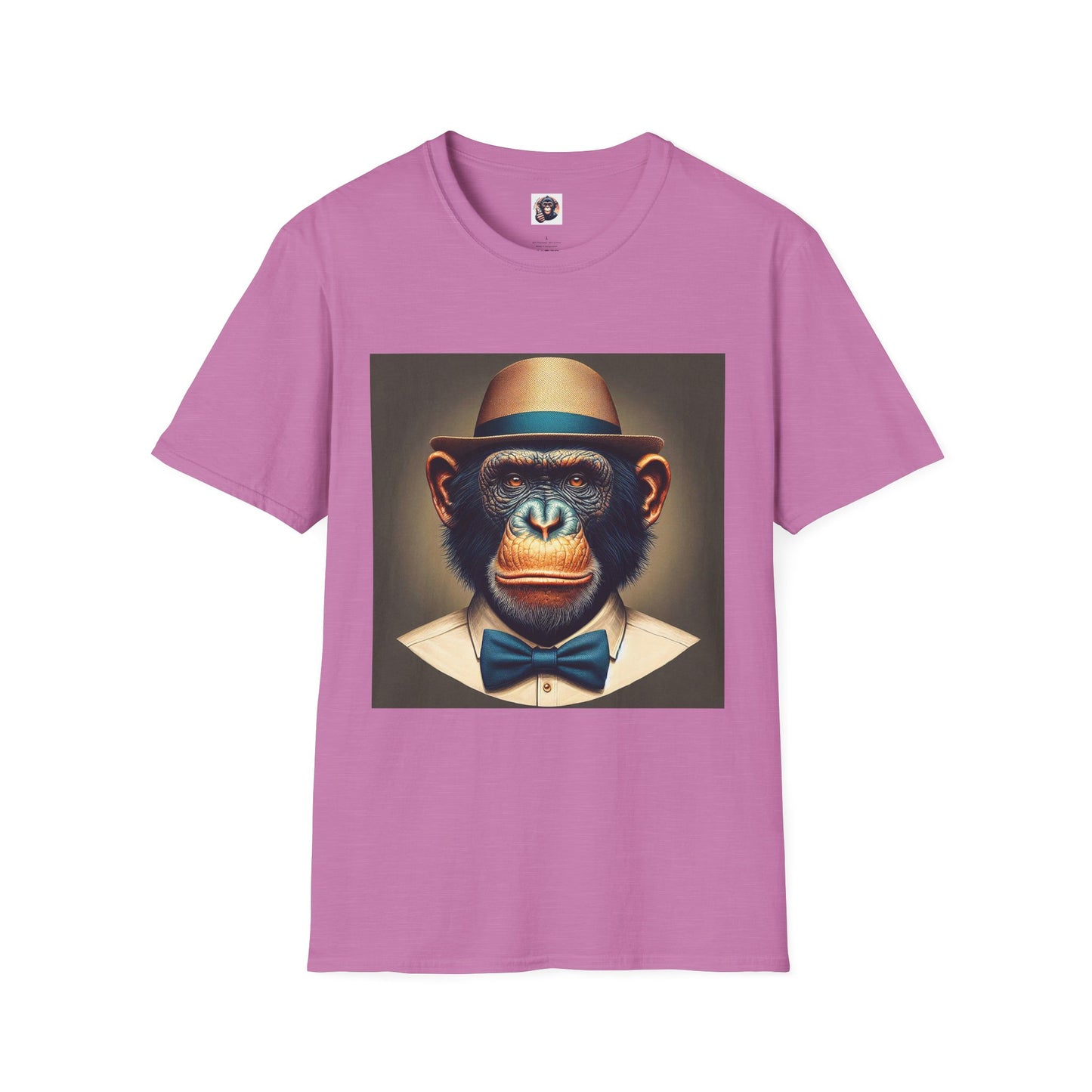 Bonobo hat and tie T-Shirt Printify S Heather Radiant Orchid