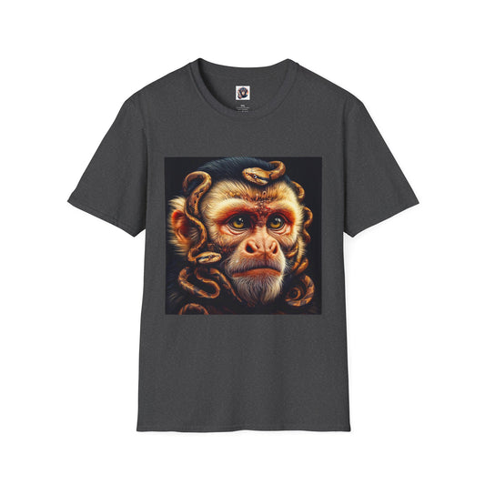 Capuchin Monkey snake hair shirt T-Shirt Printify XS Dark Heather