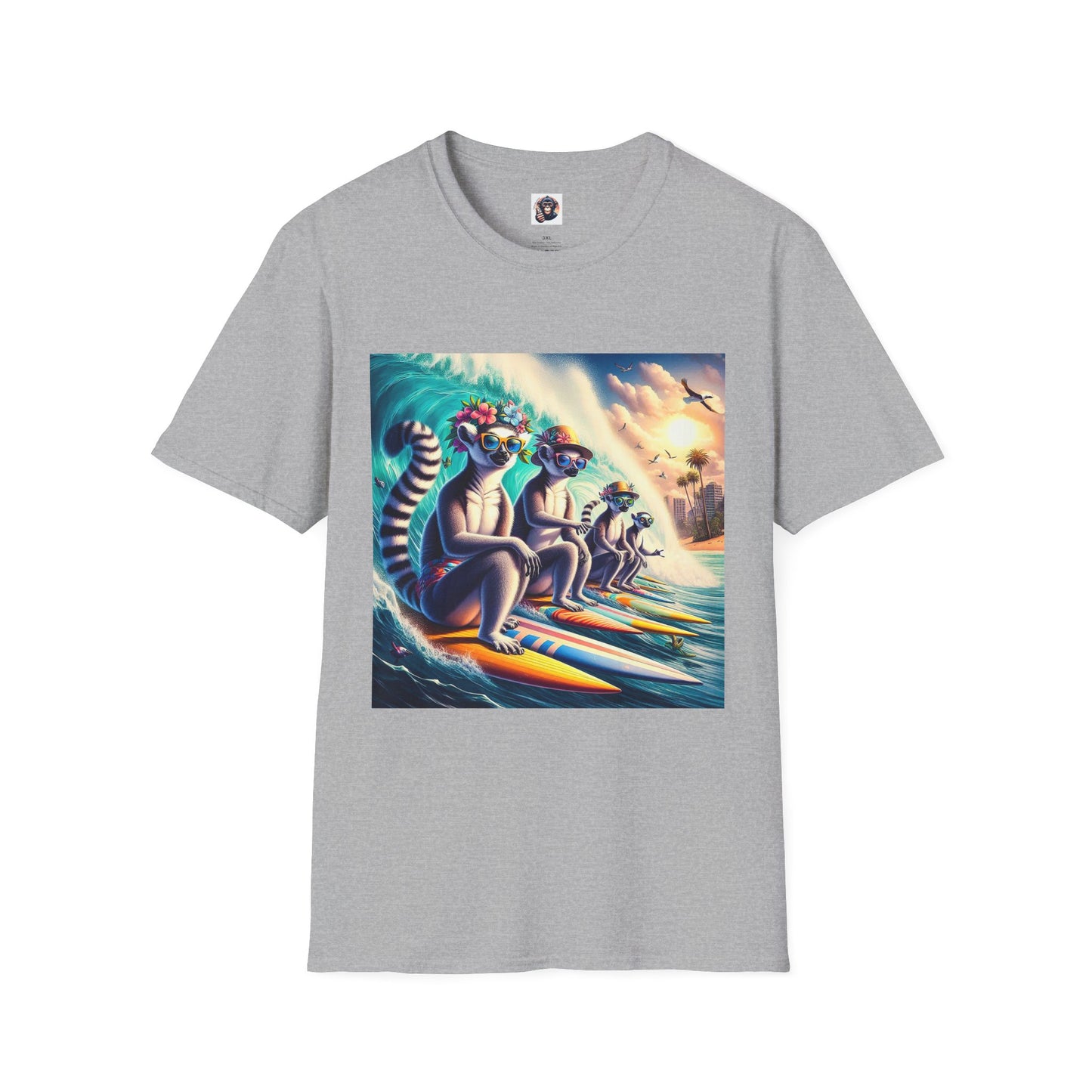 Lemurs T-Shirt Printify XS Sport Grey