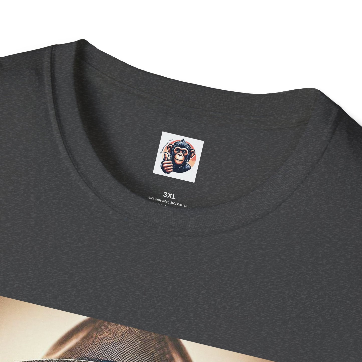 Chimp hat and tie T-Shirt Printify