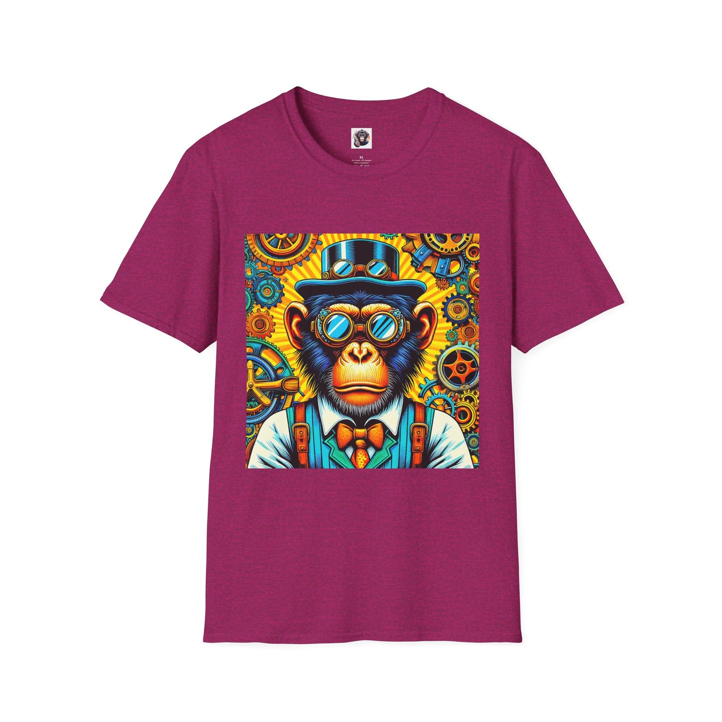 Bonobo steam punk T-Shirt Printify S Antique Heliconia