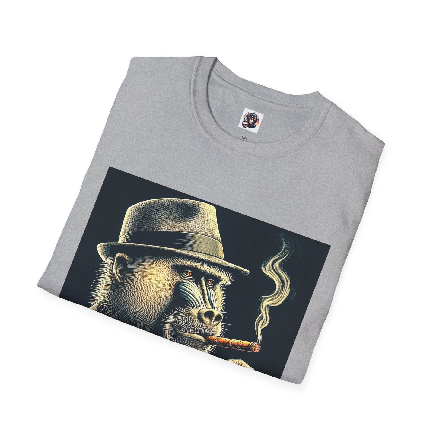 Baboon cigar smoking T-Shirt Printify
