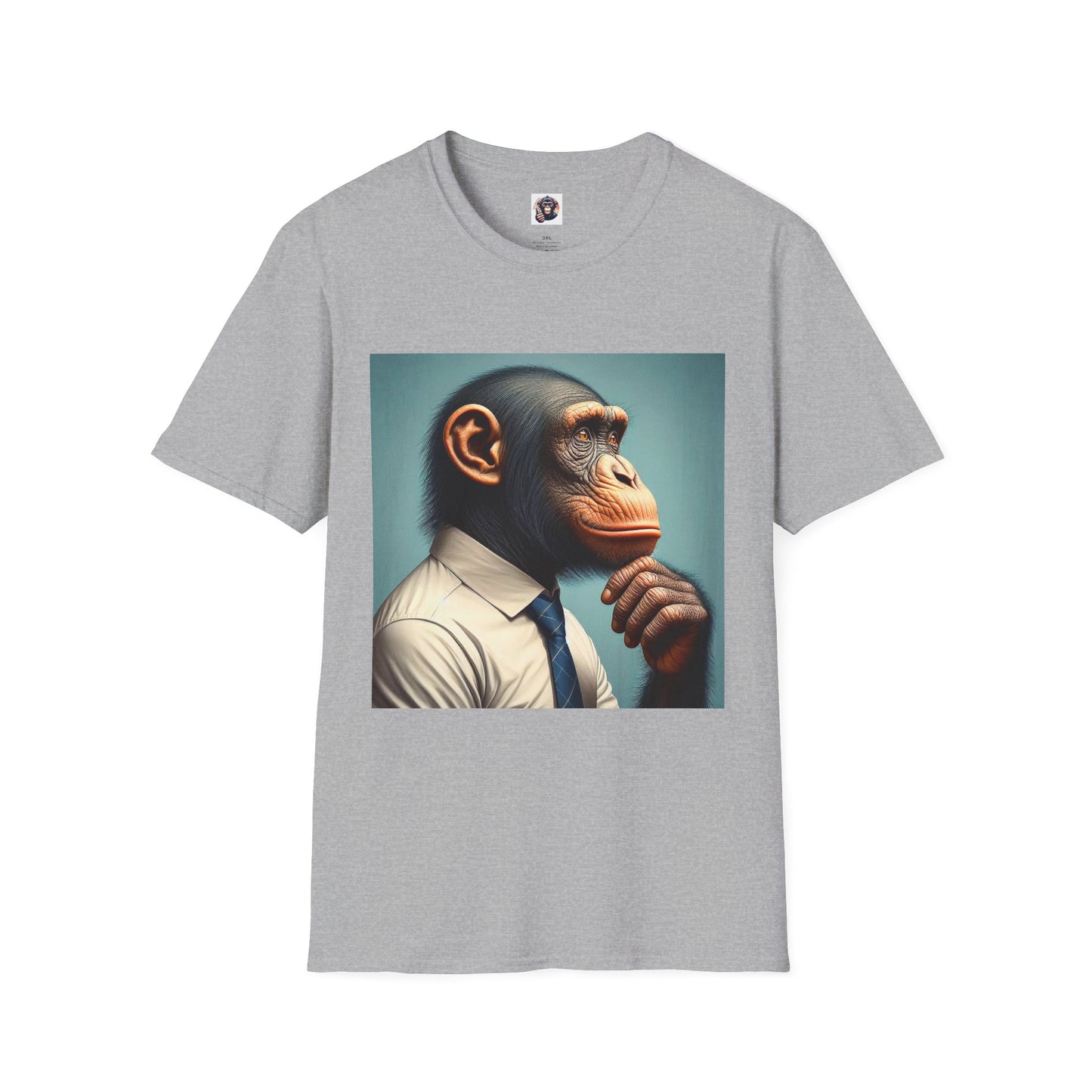 Bonobo business man T-Shirt Printify XS Sport Grey
