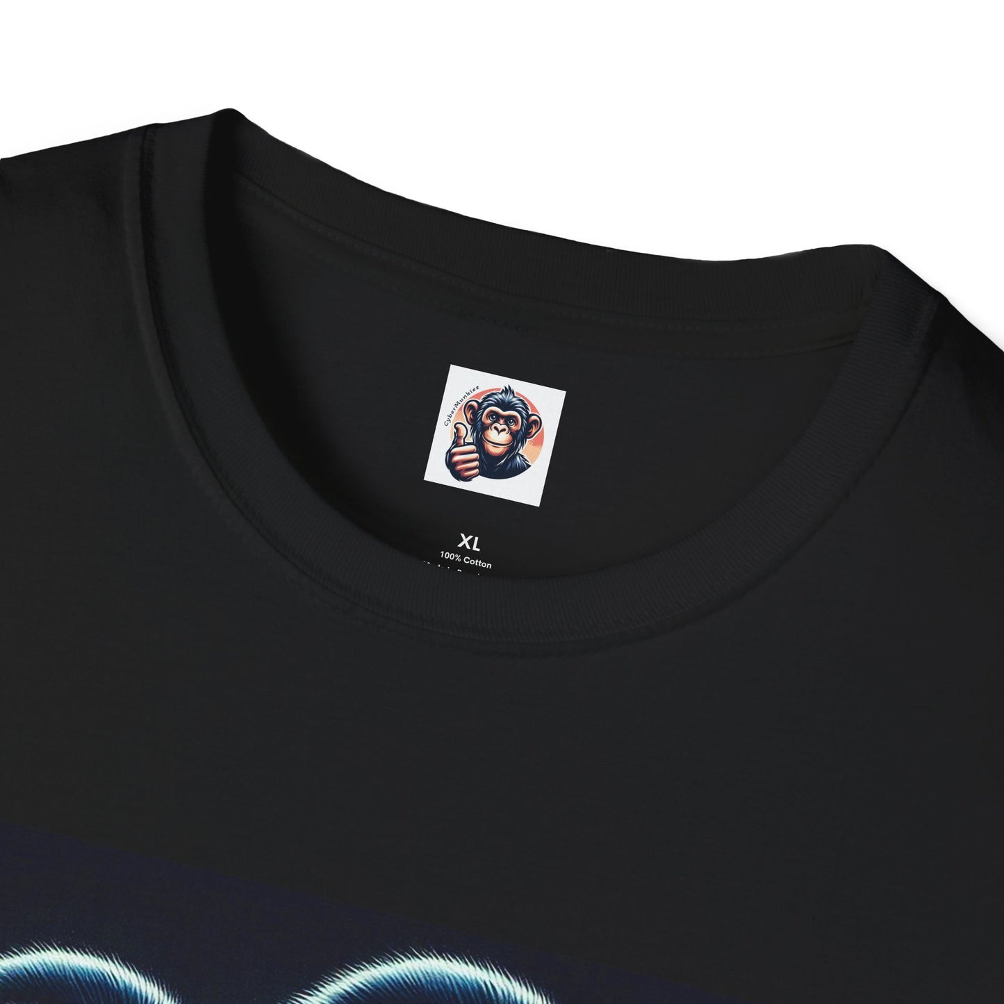 Wacky Capuchin Monkey men in black shirt T-Shirt Printify