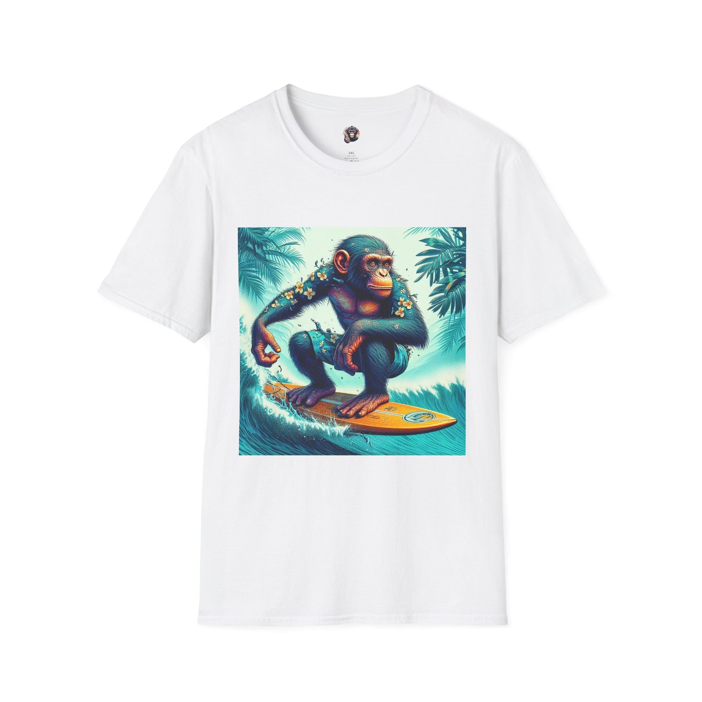 Bonobo crashing waves T-Shirt Printify S White