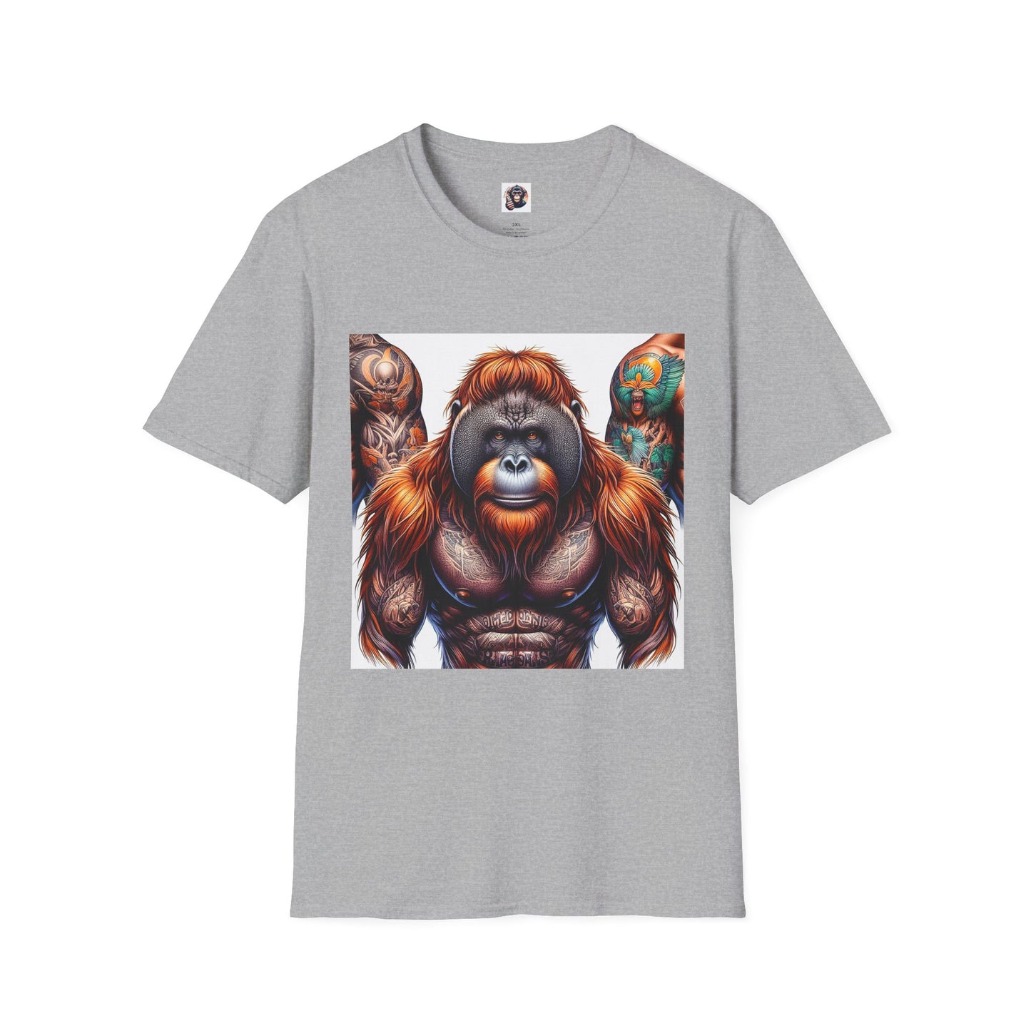 Orangutans muscles man T-Shirt Printify XS Sport Grey