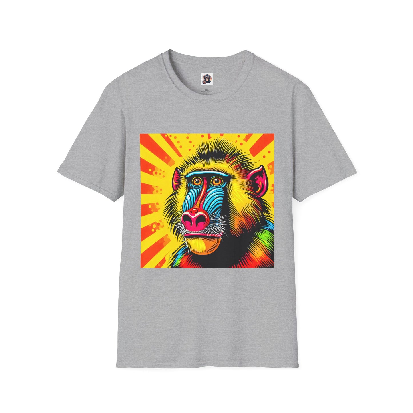 Baboon colors T-Shirt Printify XS Sport Grey
