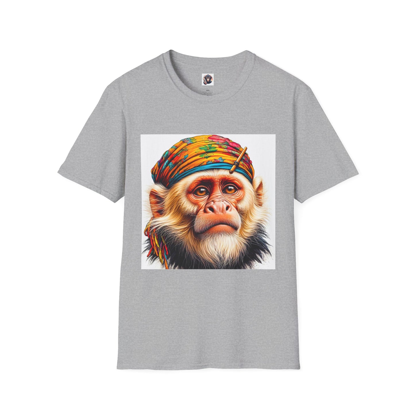 Capuchin Monkey old soul shirt T-Shirt Printify XS Sport Grey
