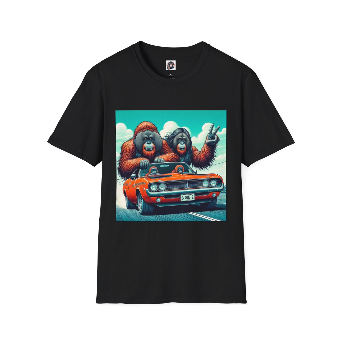 Wacky Orangutans T-Shirt Printify S Black