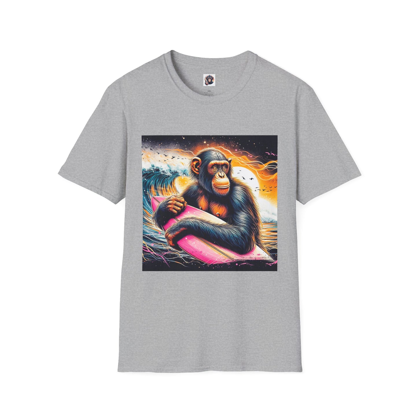 Bonobo surfer T-Shirt Printify XS Sport Grey