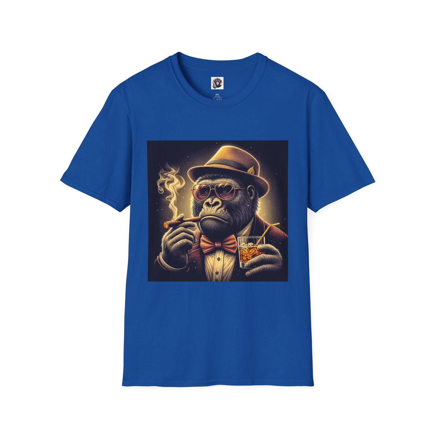 Gorilla cigars T-Shirt Printify XS Royal