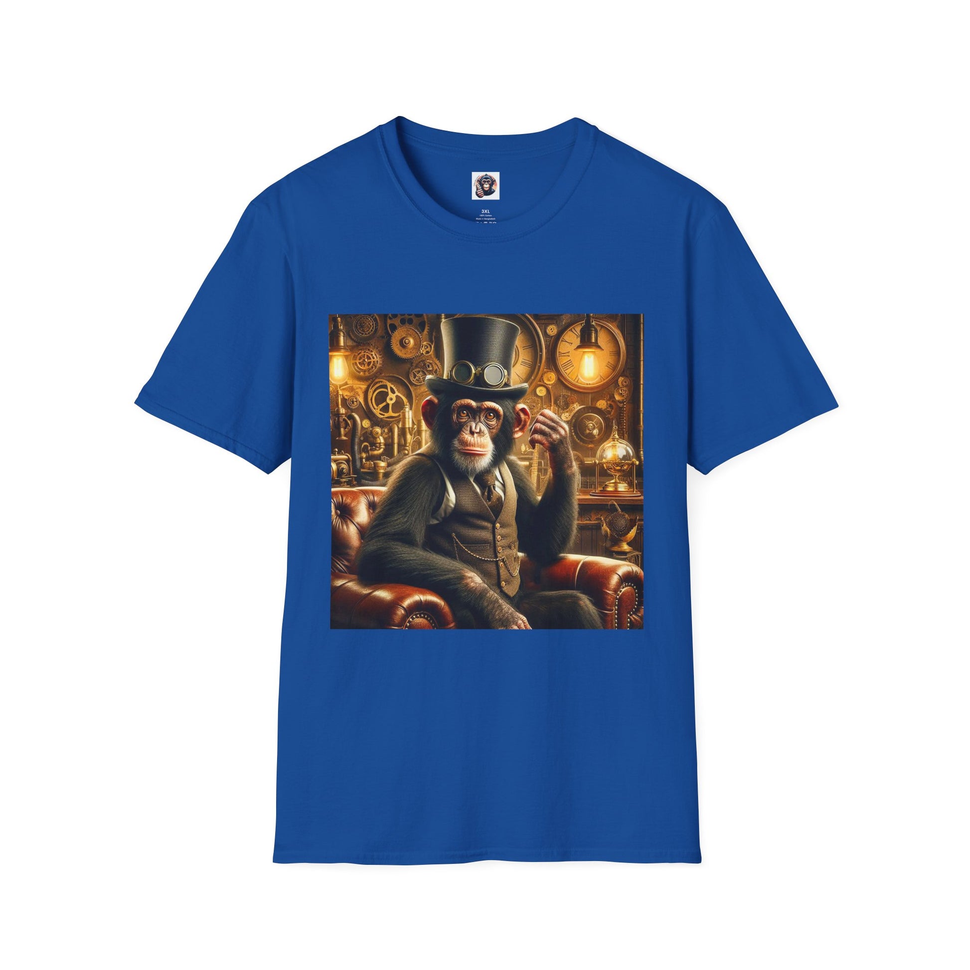 Chimp steam punk T-Shirt Printify XS Royal