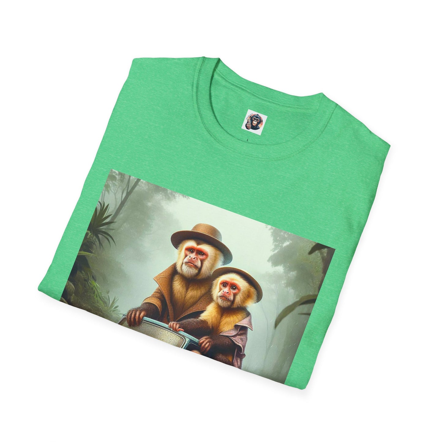 Capuchin Monkey couple driving shirt